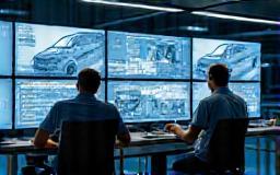 3D車両モデルスタジオでの設計風景